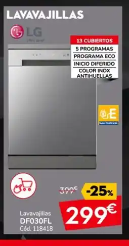 Conforama LG Lavavajillas DF030FL oferta