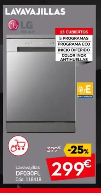 Conforama LG Lavavajillas DF030FL oferta