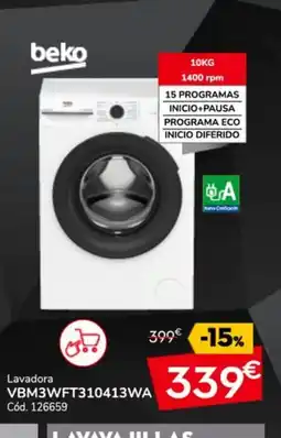 Conforama BEKO Lavadora VBM3WFT310413WA oferta