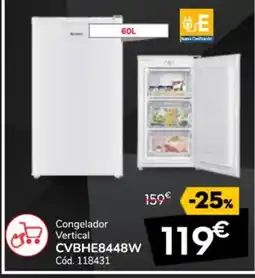 Conforama Congelador Vertical CVBHE8448W oferta