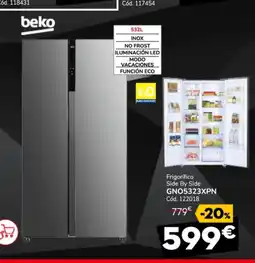 Conforama BEKO Frigorífico Side By Side GNO5323XPN oferta