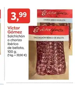 Suma Supermercados VICTOR GÓMEZ Salchichón o chorizo ibérico de bellota oferta