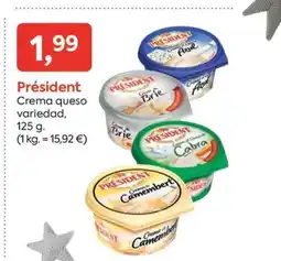 Suma Supermercados PRESIDENT Crema queso variedad oferta
