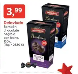 Suma Supermercados DELAVIUDA Bombón chocolate negro o con leche oferta