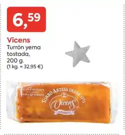 Suma Supermercados VICENS Turrón yema tostada oferta