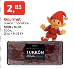 Suma Supermercados GOURMET Turrón chocolate nata y nuez oferta