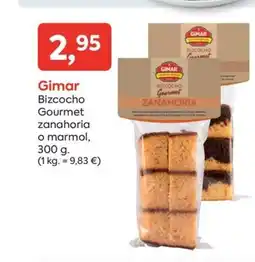Suma Supermercados GIMAR Bizcocho Gourmet zanahoria o marmol oferta