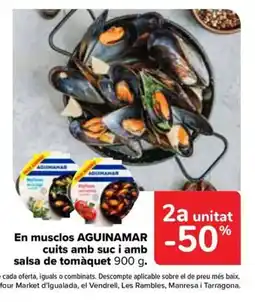 Carrefour Market AGUINAMAR En musclos c salsa de tomàquet oferta