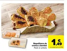 Carrefour Market Napolitana de crema o bombó oferta