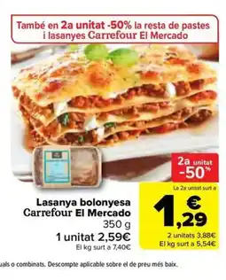 Carrefour Market CARREFOUR Lasanya bolonyesa oferta