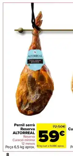 Carrefour Market ALTORREAL Pernil serrà Reserva oferta