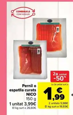 Carrefour Market NICO Pernil o espatlla curats oferta