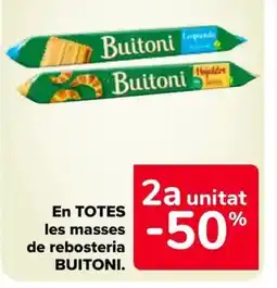 Carrefour Market BUITONI En TOTES les masses de rebosteria oferta