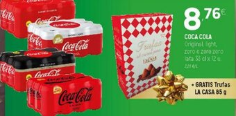 Coviran Coca Cola Original Light, Zero o Zero Zero Lata 33 cl x 12 u. oferta