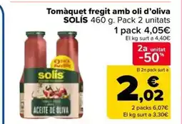 Carrefour Market SOLÍS Tomàquet fregit amb oli d'oliva oferta
