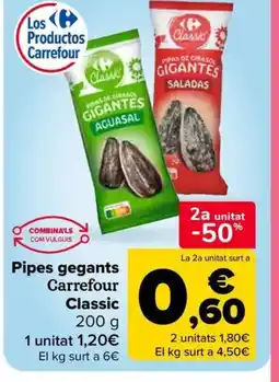 Carrefour Market CARREFOUR CLASSIC Pipes gegants oferta