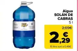 Carrefour Market SOLÁN DE CABRAS Aigua oferta