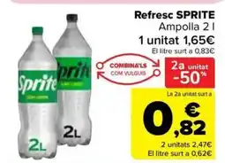 Carrefour Market SPRITE Refresc Ampolla oferta