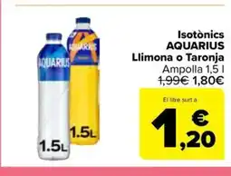 Carrefour Market AQUARIUS Isotonics Llimona o Taronja oferta