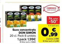 Carrefour Market DON SIMÓN Sucs concentrats oferta