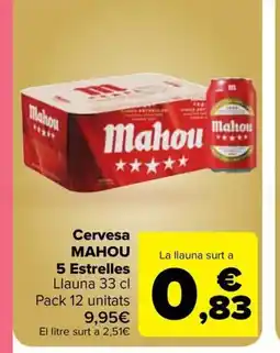 Carrefour Market MAHOU Cervesa oferta