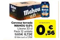 Carrefour Market MAHOU Cervesa torrada oferta