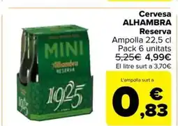 Carrefour Market ALHAMBRA Cervesa Reserva oferta