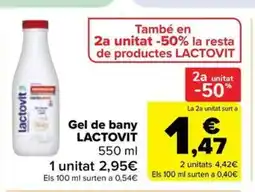 Carrefour Market LACTOVIT Gel de bany oferta