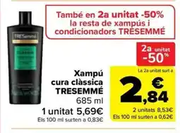 Carrefour Market TRESEMMÉ Xampú cura clàssica oferta