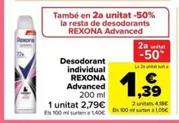 Carrefour Market REXONA Desodorant individual Advanced oferta