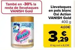 Carrefour Market VANISH Llevataques en pols blanc Oxi Action Gold oferta