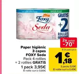 Carrefour Market FOXY Paper higiènic 3 capes oferta