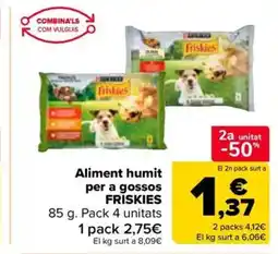 Carrefour Market FRISKIES Aliment humit per a gossos oferta