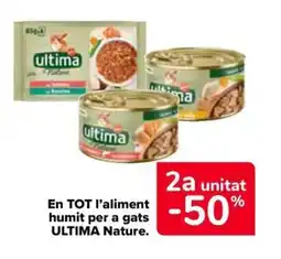 Carrefour Market ULTIMA En TOT l'aliment humit per a gats Nature oferta