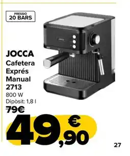 Carrefour Market JOCCA Cafetera Exprés Manual 2713 oferta