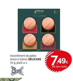 Condis DELICASS Assortiment de patés d'oca o d'ànec oferta