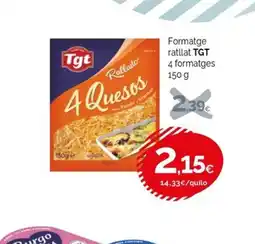 Condis TGT Formatge ratllat 4 formatges oferta