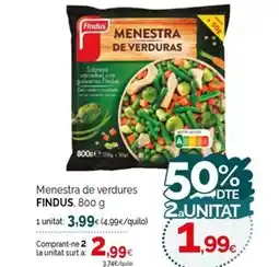 Condis FINDUS Menestra de verdures oferta