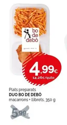 Condis DUO BO DE DEBÒ Plats preparats oferta