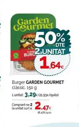 Condis GARDEN GOURMET Burger clàssic oferta