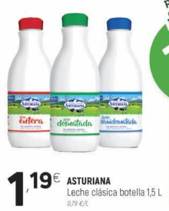 Coviran Asturiana Leche Clásica Botella 1.5 L oferta