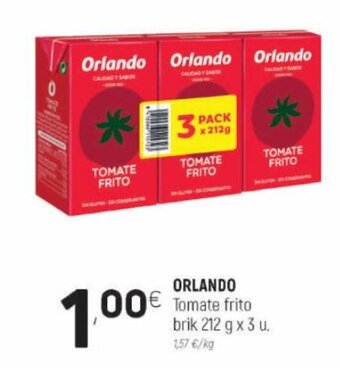 Coviran Orlando Tomate Frito Brik 212 g x 3 u. oferta