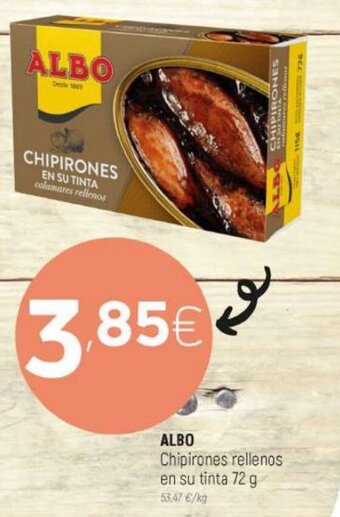 Coviran Albo Chipirones Rellenos En Su Tinta 72 g oferta