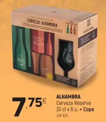 Coviran Alhambra Cerveza Reserva 33 cl x 6 u. + Copa oferta