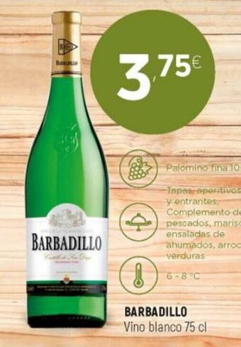 Coviran Barbadillo Vino Blanco 75 cl oferta