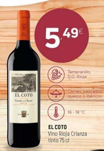 Coviran El Coto Vino Rioja Crianza Tinto 75 cl oferta