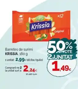 Condis KRISSIA Barretes de surimi oferta