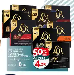 Condis L'OR ESPRESSO O L'OR ESPRESSO ORIGINS COLLECTION Cafè en capsules oferta