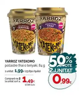 Condis YARROZ YATEKOMO pollastre thai o teriyaki oferta
