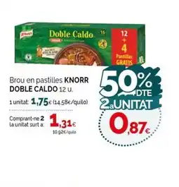 Condis KNORR DOBLE CALDO Brou en pastilles oferta